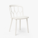 Set 2 stoelen polypropyleen design tafel 80x80cm rond beige Kento Keuze