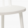 Set 2 stoelen polypropyleen design tafel 80x80cm rond beige Kento Afmetingen
