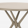 Set 2 stoelen polypropyleen design tafel 80x80cm rond beige Kento 