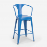 Set met hoge metalen tafel 60x60 cm en 4 barkrukken Bucket Kosten