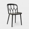 Set 2 stoelen design polypropyleen vierkante tafel 70x70cm beige Saiku Prijs