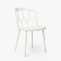 Set met ronde zwarte tafel 80x80 cm en 2 polypropyleen stoelen Kento Dark Keuze