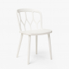 Set met ronde zwarte tafel 80x80 cm en 2 polypropyleen stoelen Kento Dark Keuze