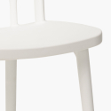Set met ronde zwarte tafel 80x80 cm en 2 polypropyleen stoelen Kento Dark Afmetingen