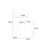 Set met vierkante zwarte tafel 70x70 cm en 2 design stoelen Saiku Dark 