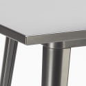 Set met hoge metalen tafel 60x60 cm en 4 barkrukken Bucket Top Light Prijs