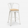 Set met hoge witte metalen tafel 60x60 cm en 4 barkrukken Bucket White Top Light Aankoop