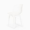 Set met 2 modern design stoelen en ronde beige tafel 80x80 cm Bardus 