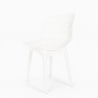 Set met 2 modern design stoelen en ronde zwarte tafel 80x80 cm Bardus Dark 