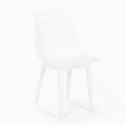 Set met 2 modern design stoelen en ronde zwarte tafel 80x80 cm Bardus Dark 