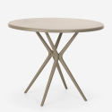 Design ronde tafel set 80x80cm beige 2 polypropyleen stoelen Fisher Prijs