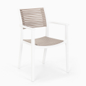 Set met ronde beige tafel 80x80 cm en 2 polypropyleen design stoelen Fisher Catalogus