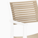 Set 2 beige vierkante tafel stoelen 70x70cm polypropyleen outdoor Clue Voorraad