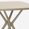 Set met vierkante beige tafel 70x70 cm en 2 polypropyleen design stoelen Clue Kosten