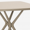 Set met vierkante beige tafel 70x70 cm en 2 polypropyleen design stoelen Clue Kosten