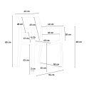 Set met ronde zwarte tafel 80x80 cm en 2 polypropyleen design stoelen Fisher Dark Aankoop