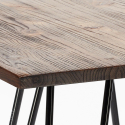 Industriële set met 4 barkrukken en een tafel 60x60 cm Mason Noix Wood 