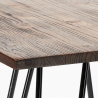 Industriële set met 4 barkrukken en een tafel 60x60 cm Mason Noix Wood 