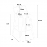 Industriële set met 4 barkrukken en een tafel 60x60 cm Mason Noix Steel Top Light 