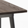 Industriële set met hoge bartafel 60x60 cm en 4 barkrukken Bent Voorraad