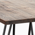 industriële salontafel set 60x60cm 4 krukjes hout metaal oudin noix Voorraad
