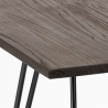 Tafel set 80x80cm vierkant 4 stoelen industriële stijl metaal Claw Dark 