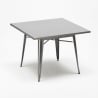 set 4 stoelen vierkante tafel 80x80cm industrieel ontwerp wrench Aankoop