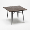 Industriële set met vierkante tafel 80x80 cm en 4 stoelen Anvil Aankoop