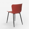 Industriële set met vierkante tafel 80x80 cm en 4 stoelen Anvil 