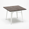 set 4 stoelen vierkante tafel Lix 80x80cm hout metaal anvil light Aankoop