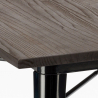Industriële set met vierkante tafel 80x80 cm en 4 stoelen Anvil Dark 