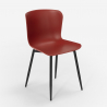 Industriële set met vierkante tafel 80x80 cm en 4 stoelen Anvil Dark 