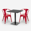 Horeca set met 2 stoelen en salontafel 70x70 cm Starter Dark Kosten