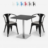 set 2 stoelen Lix salontafel 70x70cm horeca bar restaurants starter silver Kortingen