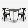Horeca set met 2 stoelen en salontafel 70x70 cm Starter Silver Prijs