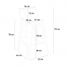 Set van 4 vintage barkrukken en hoge bartafel 60x60 cm in industrieel design Rhodes Noix Aankoop