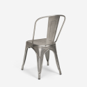 Industriële set met 4 vintage stijl stoelen en tafel 80x80 cm State 