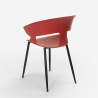 Set met vierkante tafel 80x80 cm en 4 stoelen in modern industrieel design Reeve 