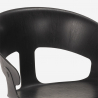 Eettafel set 80x80cm hout metaal 4 stoelen design Reeve White 