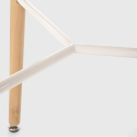 Set met hoge ronde tafel 60 cm en 2 barkrukken in Scandinavisch design Ojala Light 