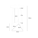 Set met hoge ronde tafel 60 cm en 2 barkrukken in Scandinavisch design Ojala Light 