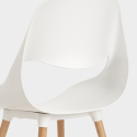 Set van 4 witte vierkante tafelstoelen 80x80cm Scandinavisch design Dax Light Afmetingen