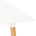 Set van witte vierkante tafel 80x80cm en 4 stoelen in Scandinavisch design Dax Light 