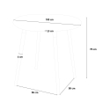 Set van 100 cm ronde witte tafel en 4 stoelen in Scandinavisch design Midlan Light 