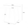 Set van 100 cm ronde witte tafel en 4 stoelen in Scandinavisch design Midlan Light 