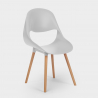 Set 4 stoelen Scandinavisch design rechthoekige tafel 80x120cm Flocs Dark Prijs