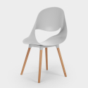 Set 4 stoelen Scandinavisch design rechthoekige tafel 80x120cm Flocs Dark Kosten