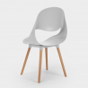 Set 4 stoelen Scandinavisch design rechthoekige tafel 80x120cm Flocs Dark Kosten