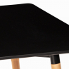 Scandinavisch design set met rechthoekige tafel 80x120 cm en 4 stoelen Flocs Dark 