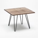 Horeca set met 4 moderne stoelen en tafel 80x80 cm in industrieel design Maeve 